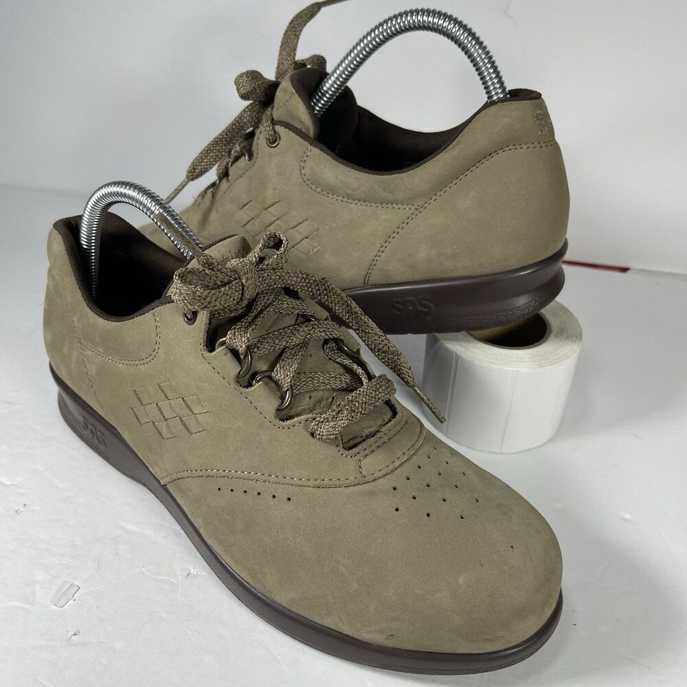 SAS Mephisto Free Time Women's Shoes Size 8 M Taupe Nubuck Leather Walking